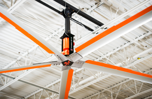 HVLS industrial ceiling fan.